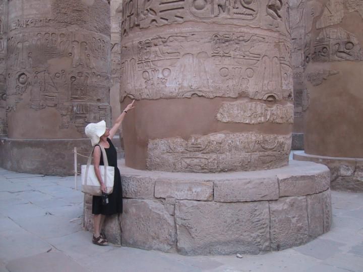 Column from Karnak -- with Wendy for scale