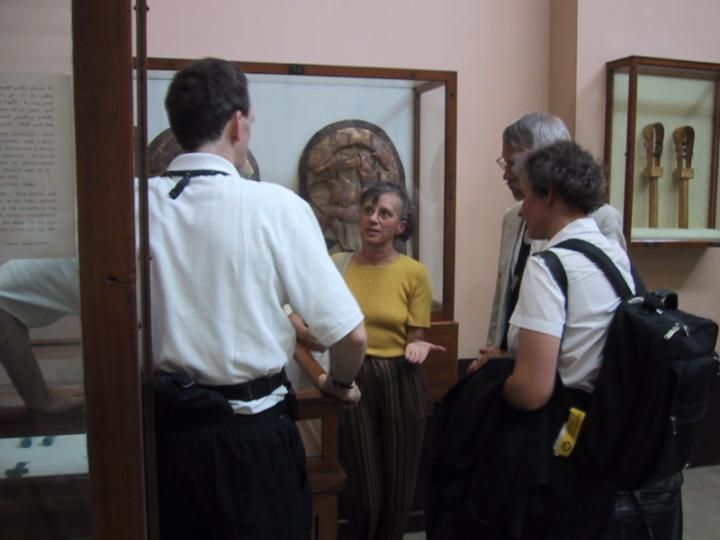 In Cairo Museum, Wendy with Don, Kurt and Caterina