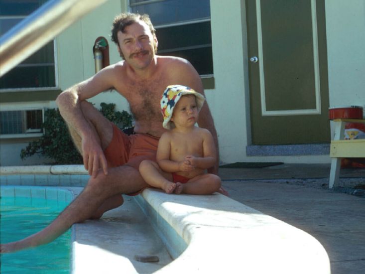   at poolside of motel in Treasure Island, Florida, very early in 1975