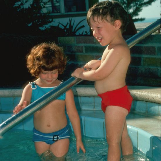   at  pool of motel in Treasure Island, Florida, very early in 1975